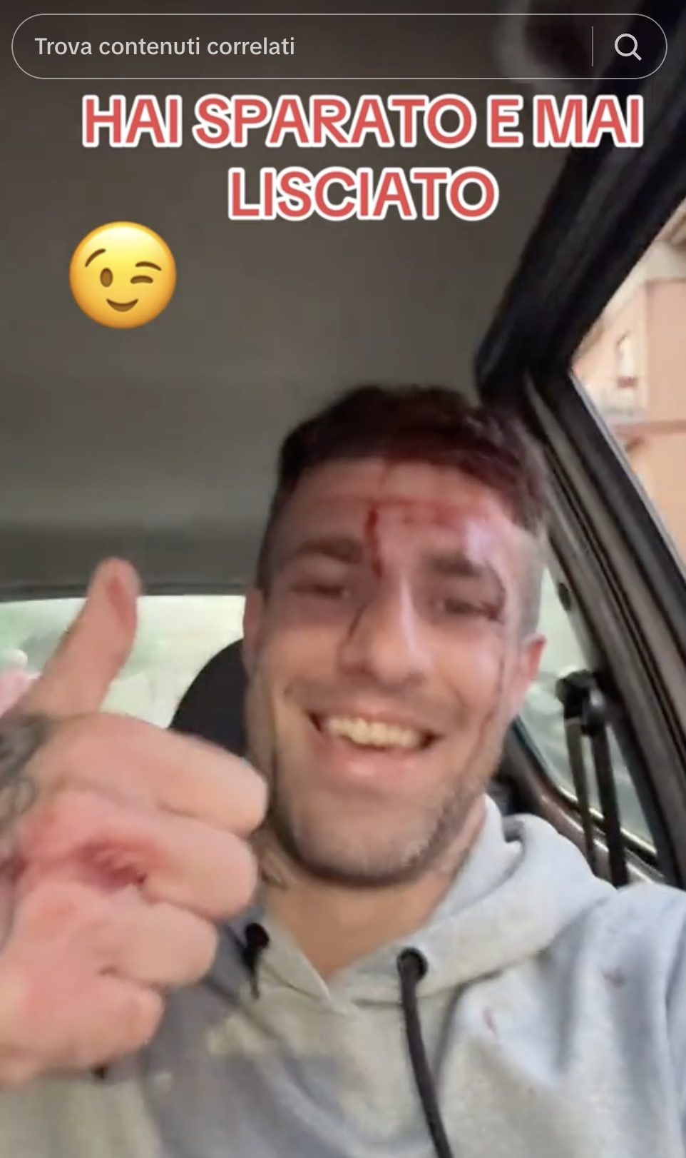 Il post del tiktoker Sartori