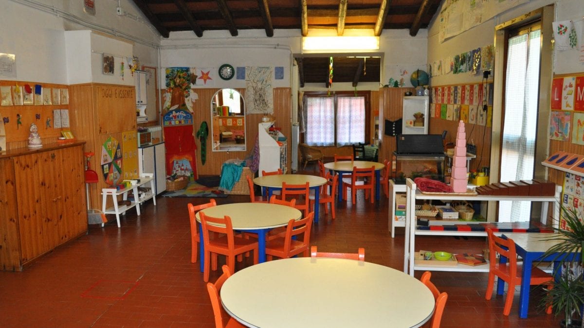 Gli interni dell’asilo Parco dei Bambini.