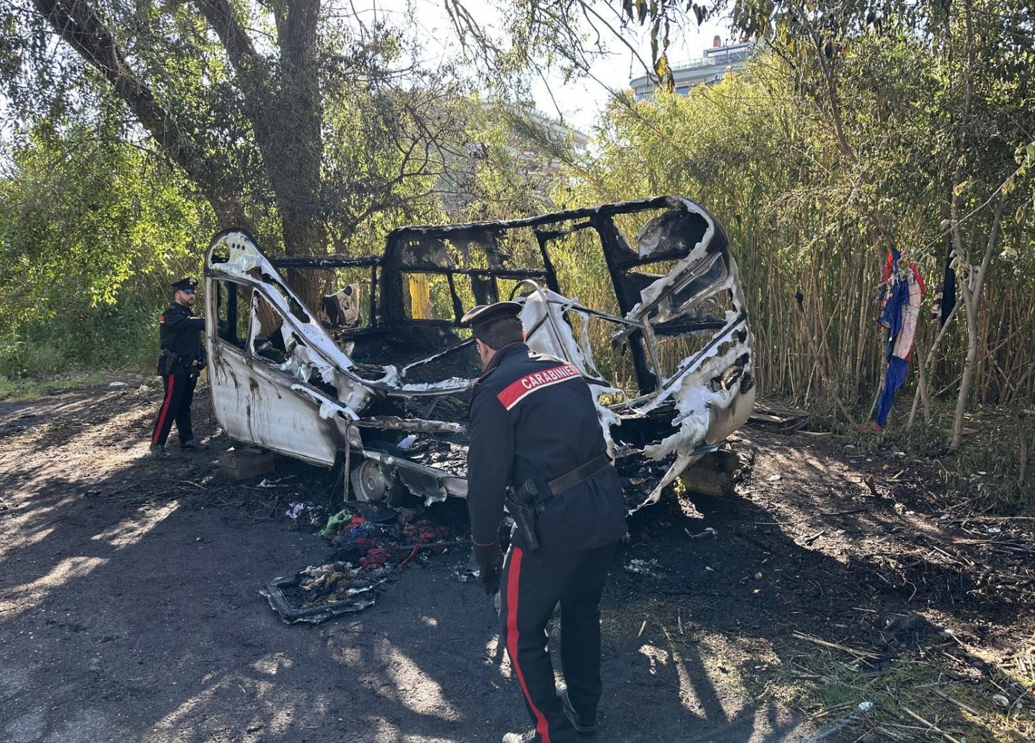 I carabinieri sul posto