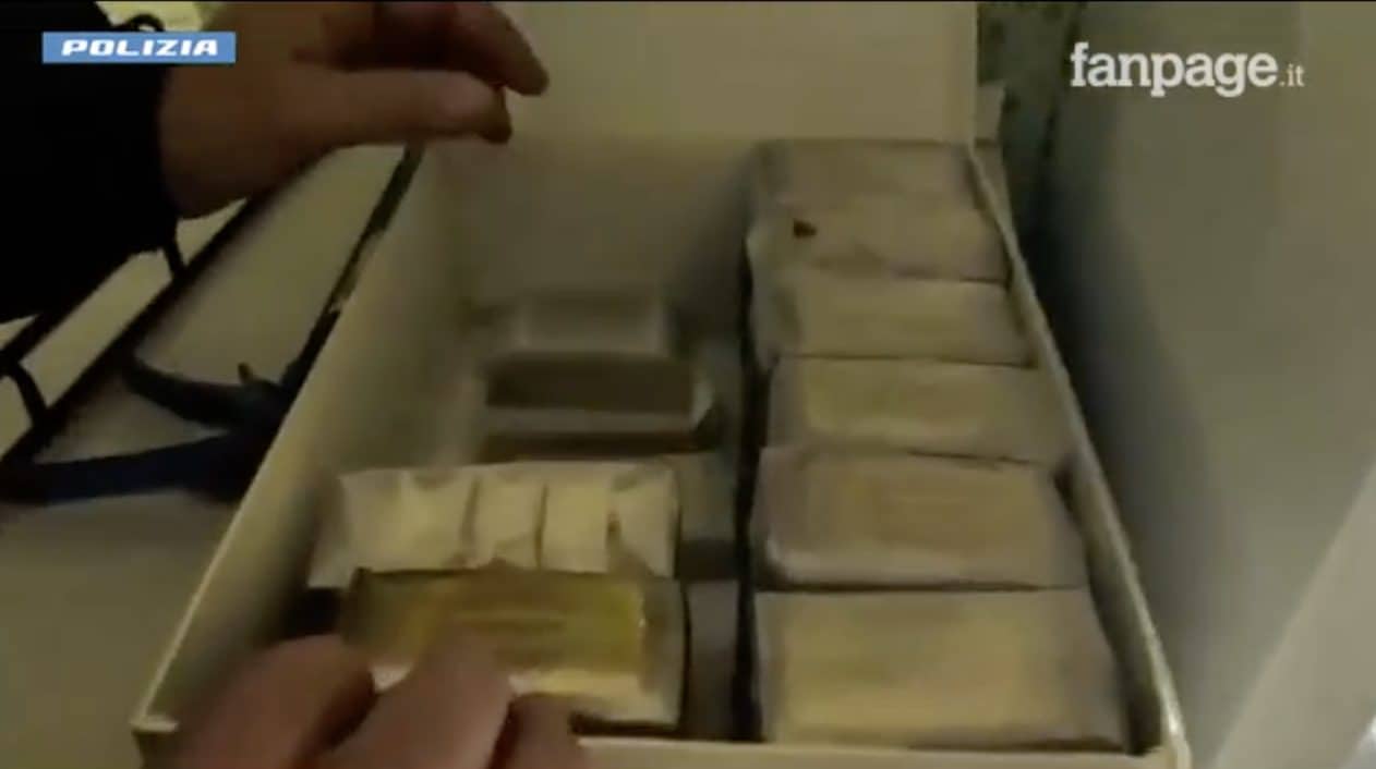 Parte dell’hashish sequestrato