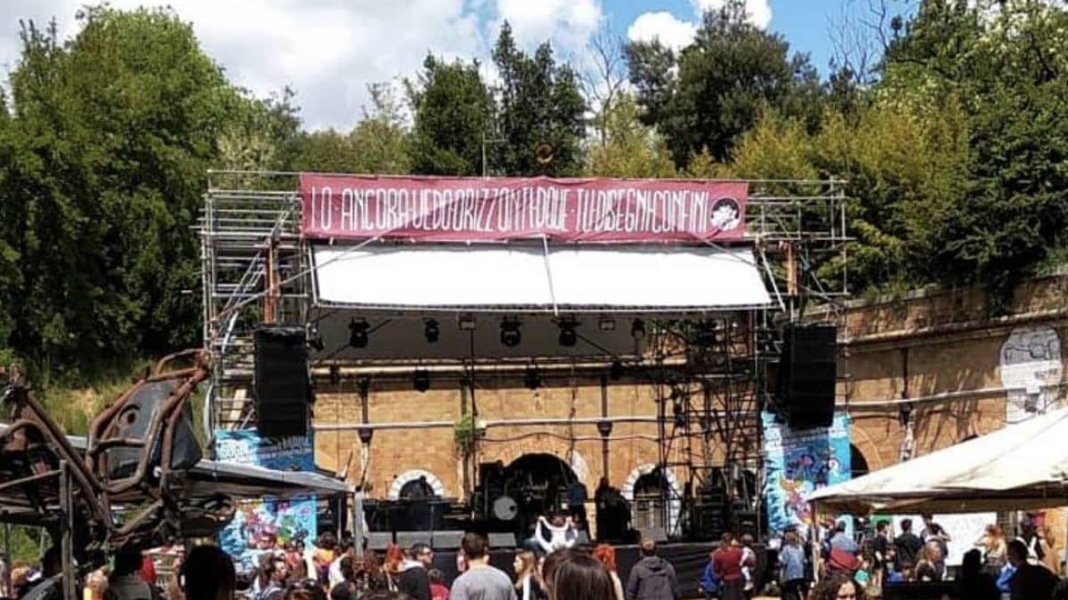 Evento musicale nel cortile del Forte Prenestino