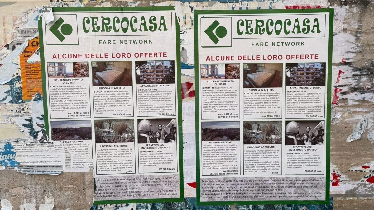 Manifesto sui muri di Garbatella