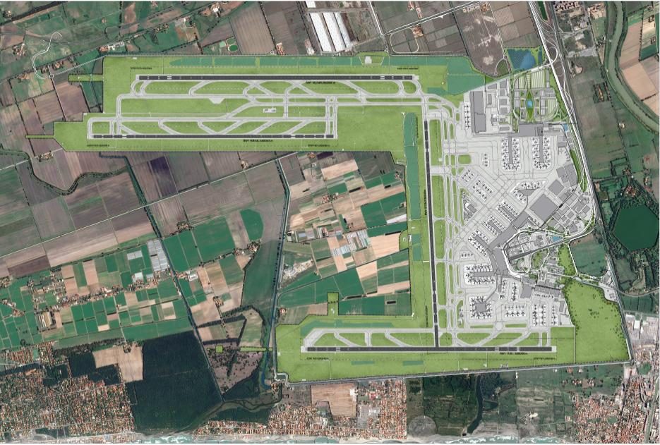 Primi rendering comprensivi della quarta pista operativa