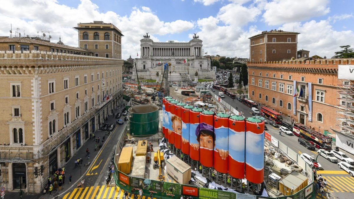 Il murales visto dall’alto.