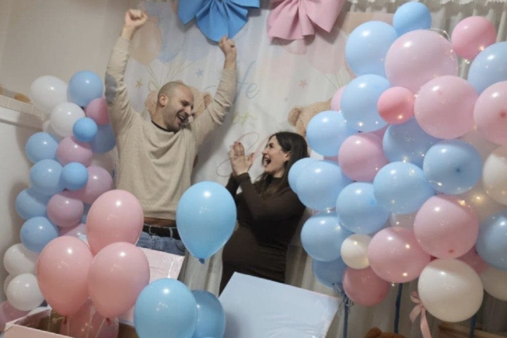 Il gender reveal dei due gemelli
