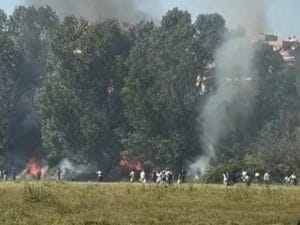 Incendio al Parco della Caffarella di Roma durante il Primo Maggio: fiamme partite da un barbecue