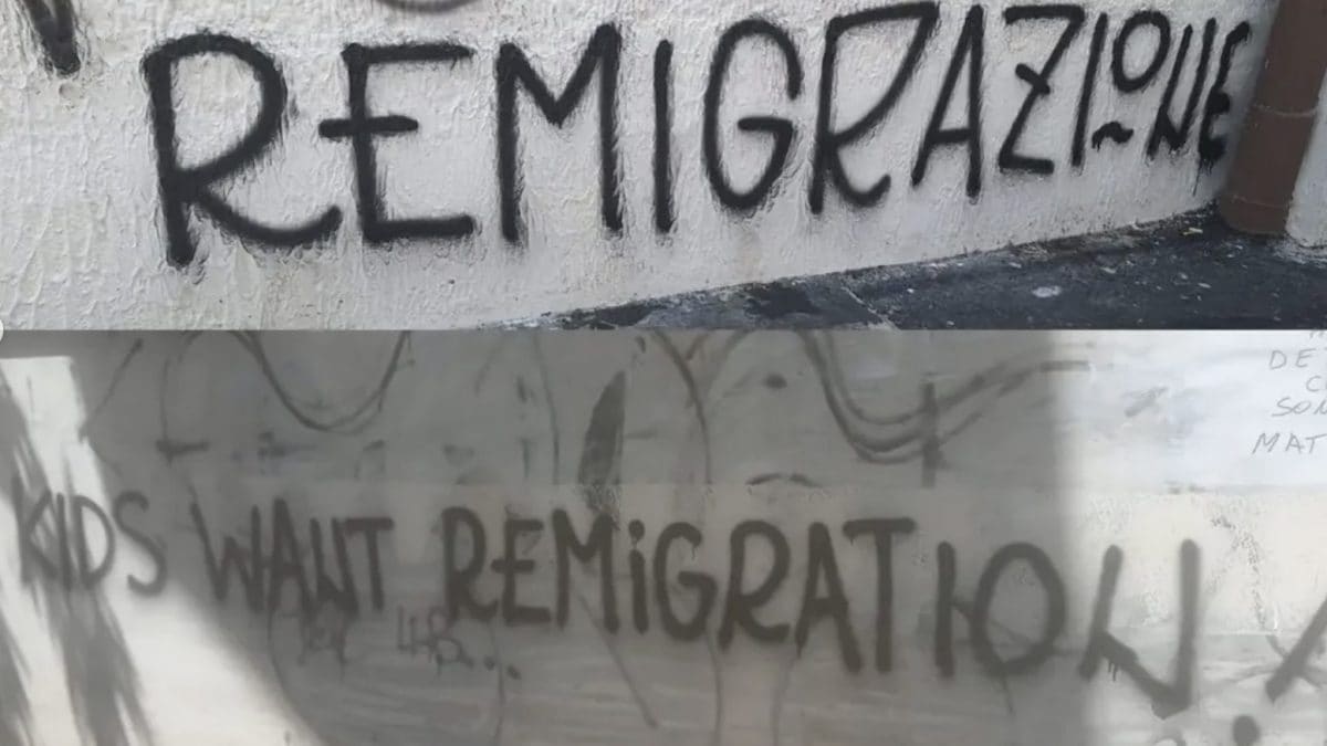 Alcune delle scritte comparse in zona Trieste–Salario