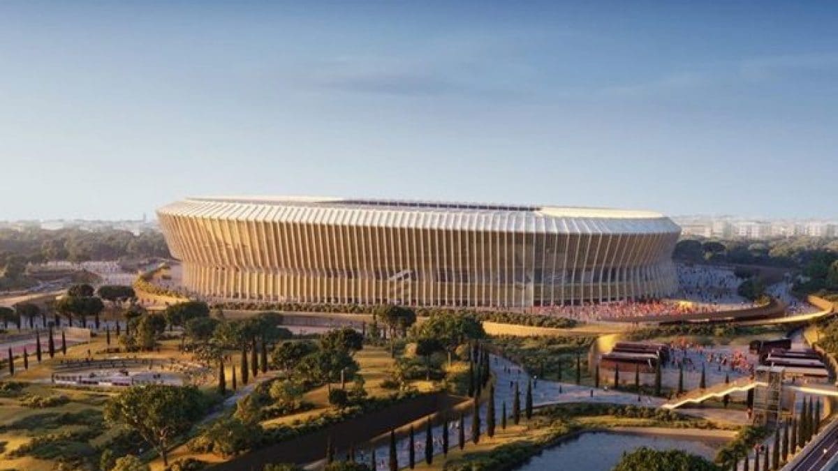 Prospetto del nuovo stadio della Roma a Pietralata (da Roma Capitale)