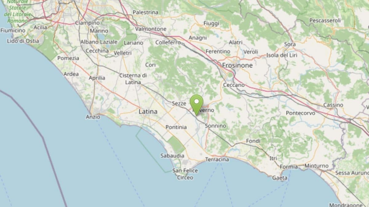 La scossa di terremoto da INGV.