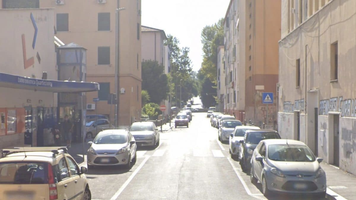 Via Ostuni a Quarticciolo, periferia est di Roma