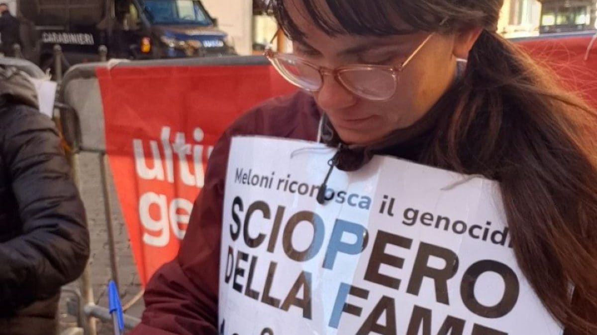 Alina durante lo sciopero della fame.
