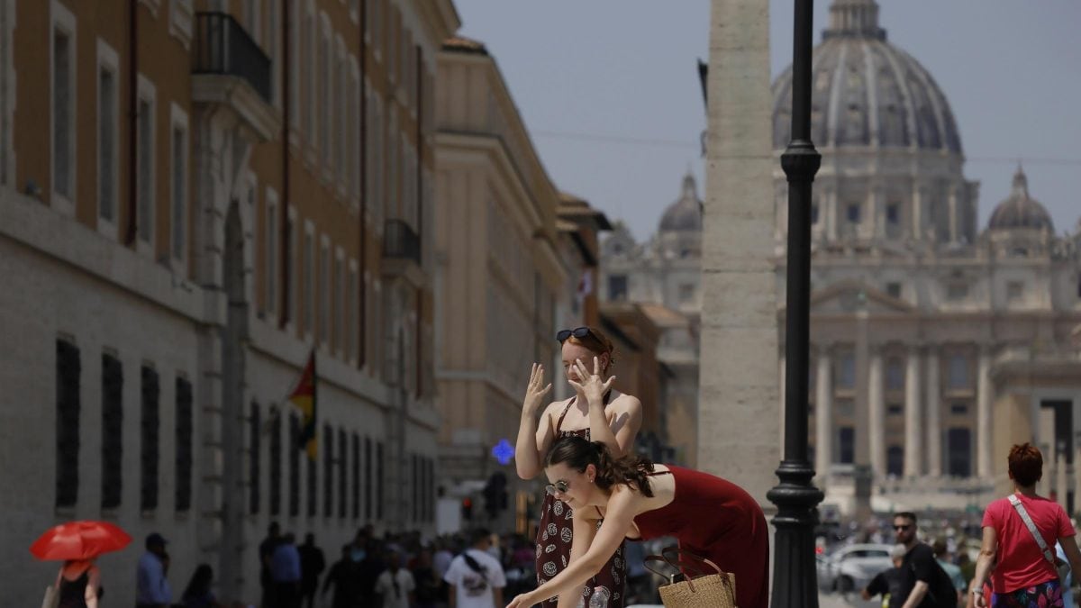 Caldo a Roma (Foto La Presse)