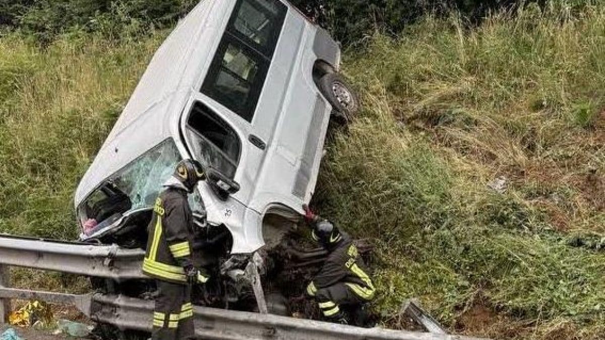 Uno dei veicoli coinvolti nell’incidente