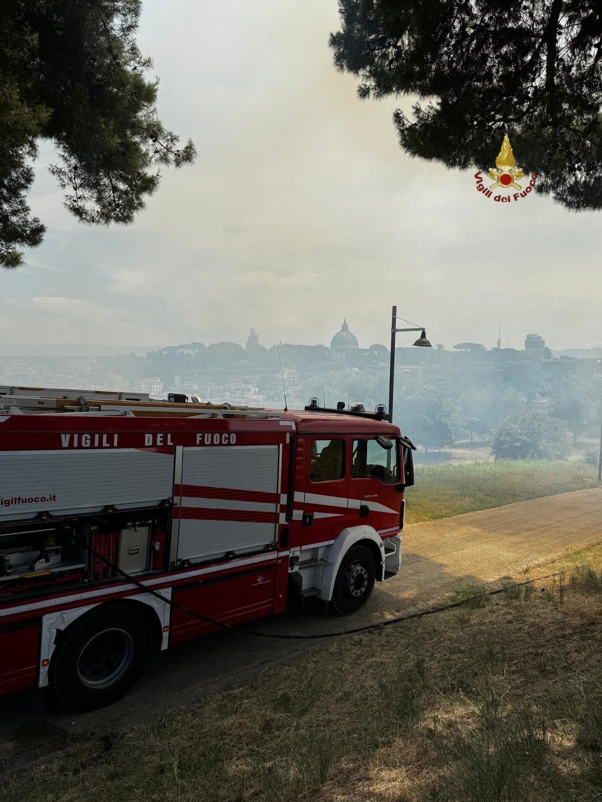 I vigili del fuoco sul posto