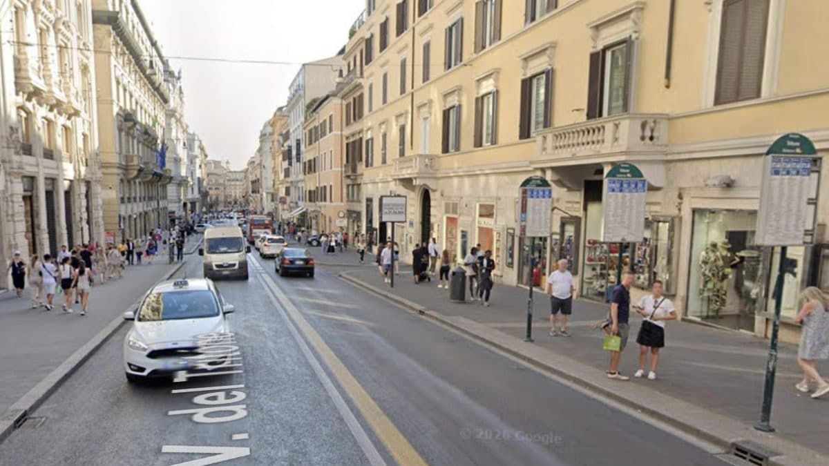 Via del Tritone a Roma (Foto da Google Maps)