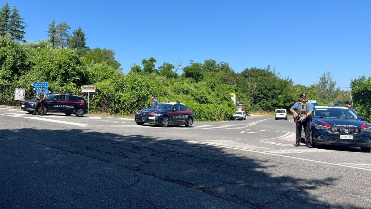 I carabinieri di Subiaco sul posto