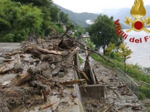 La frana nel comune di Vercana, nel Comasco