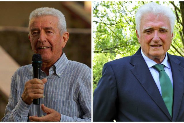 Raimondo Balicco, ex sindaco di Mezzoldo e, Giorgio Valoti, ex sindaco di Cene