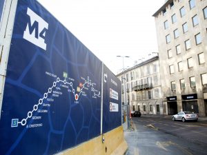 I lavori alla M4 in via Santa Sofia