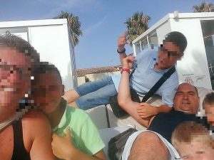 Diego Vono con la sua famiglia (Foto Facebook)