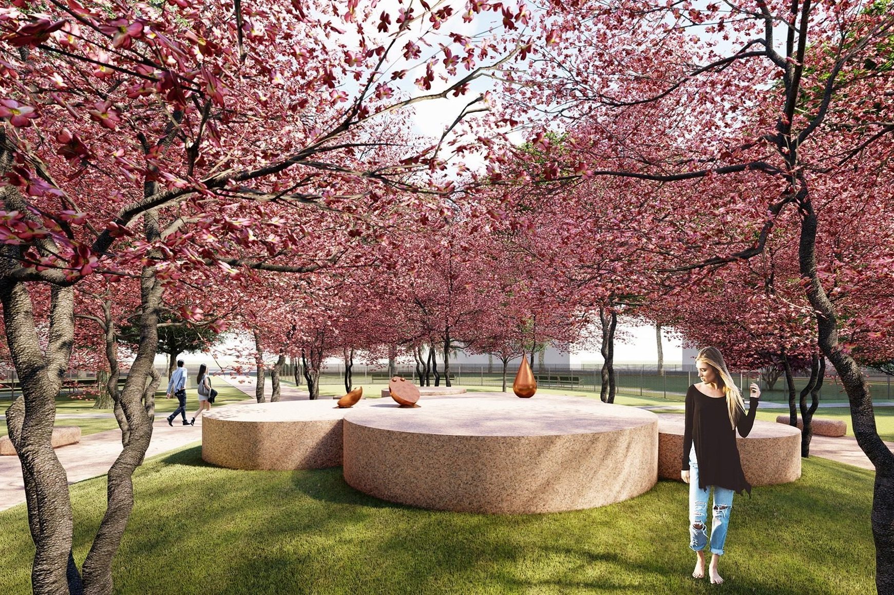 Il rendering del giardino Zen (Foto dal Consolato generale del Giappone – Facebook)