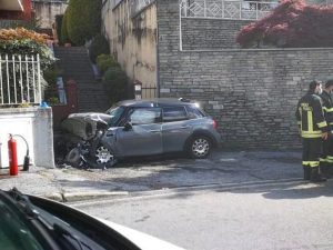 L’incidente a Lumezzane (Foto dalla pagina facebook del sindaco Joseph Facchini)