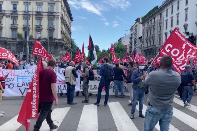 Le proteste della Fedex a Milano
