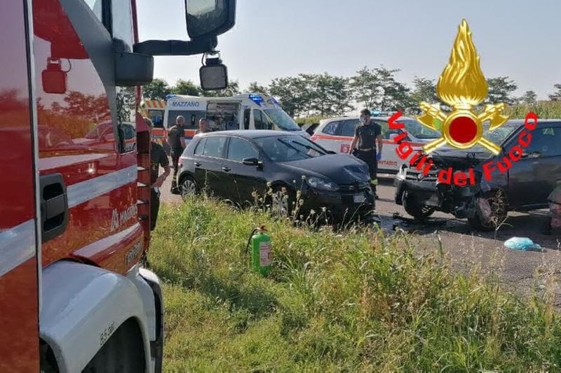 Incidente stradale a Ghedi (Fonte: Vigili del fuoco)