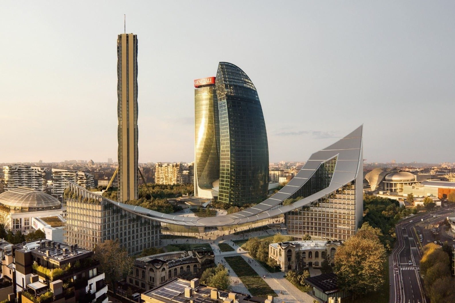 In foto il rendering del progetto City Wave