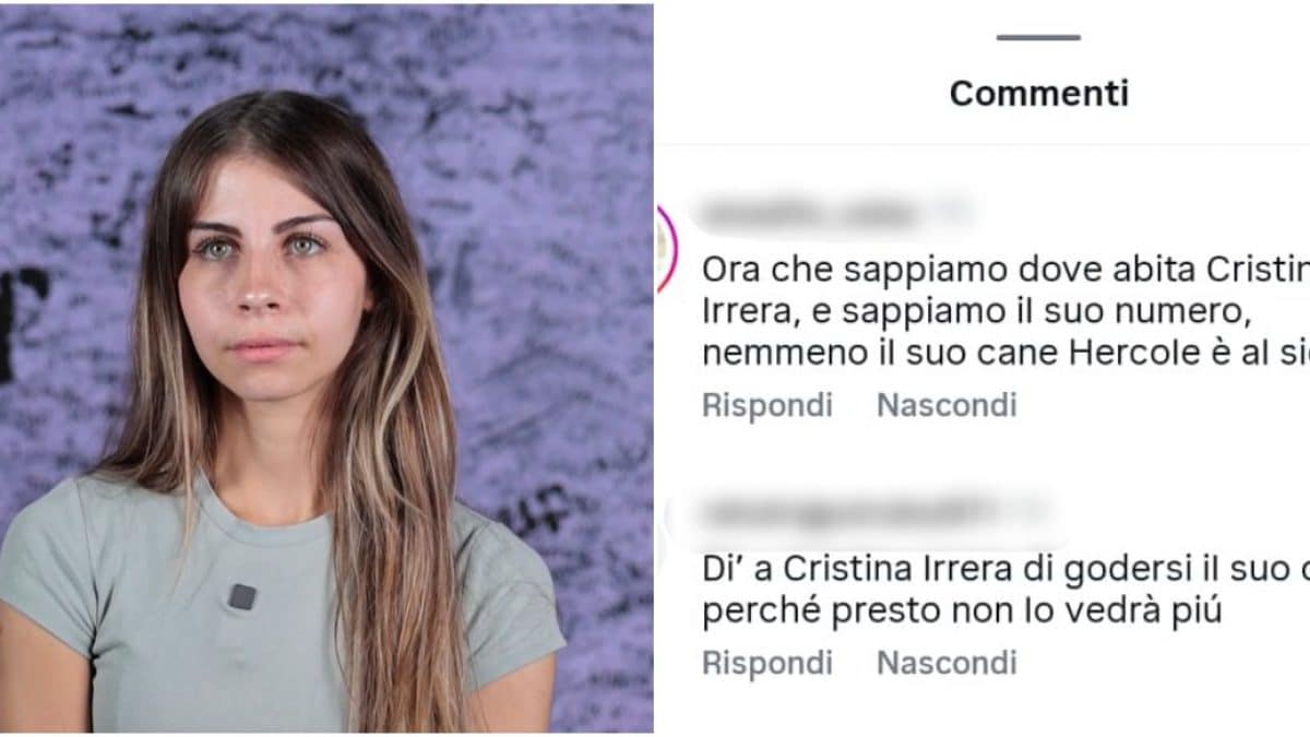 Cristina Irrera e alcune delle minacce scritte nei commenti sotto i video di Fanpage.it pubblicati su Instagram
