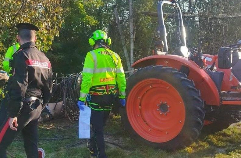 Un altro frame dell’incidente sul lavoro a Cavriana