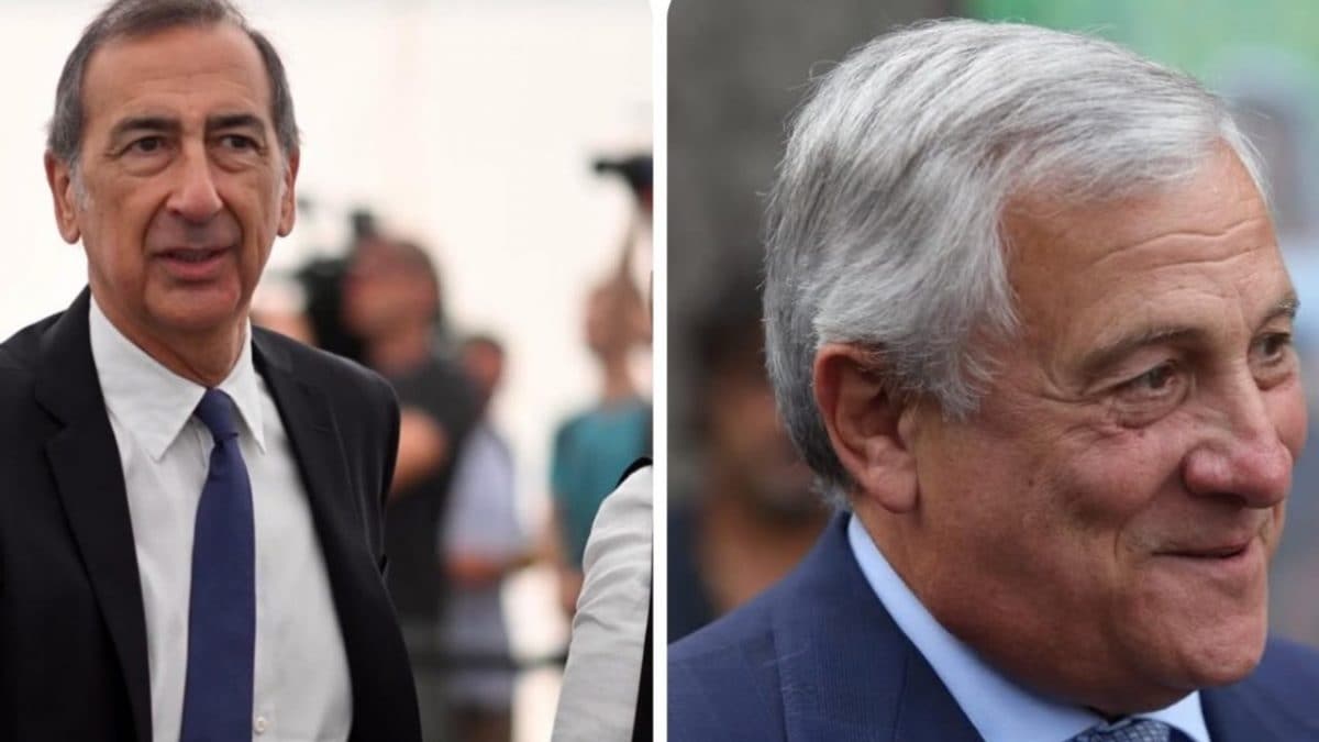 A sinistra Giuseppe Sala, a destra Antonio Tajani. Fonte: Instagram