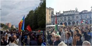 A Brescia il corteo blocca la tangenziale, ma si apre per far passare un'ambulanza