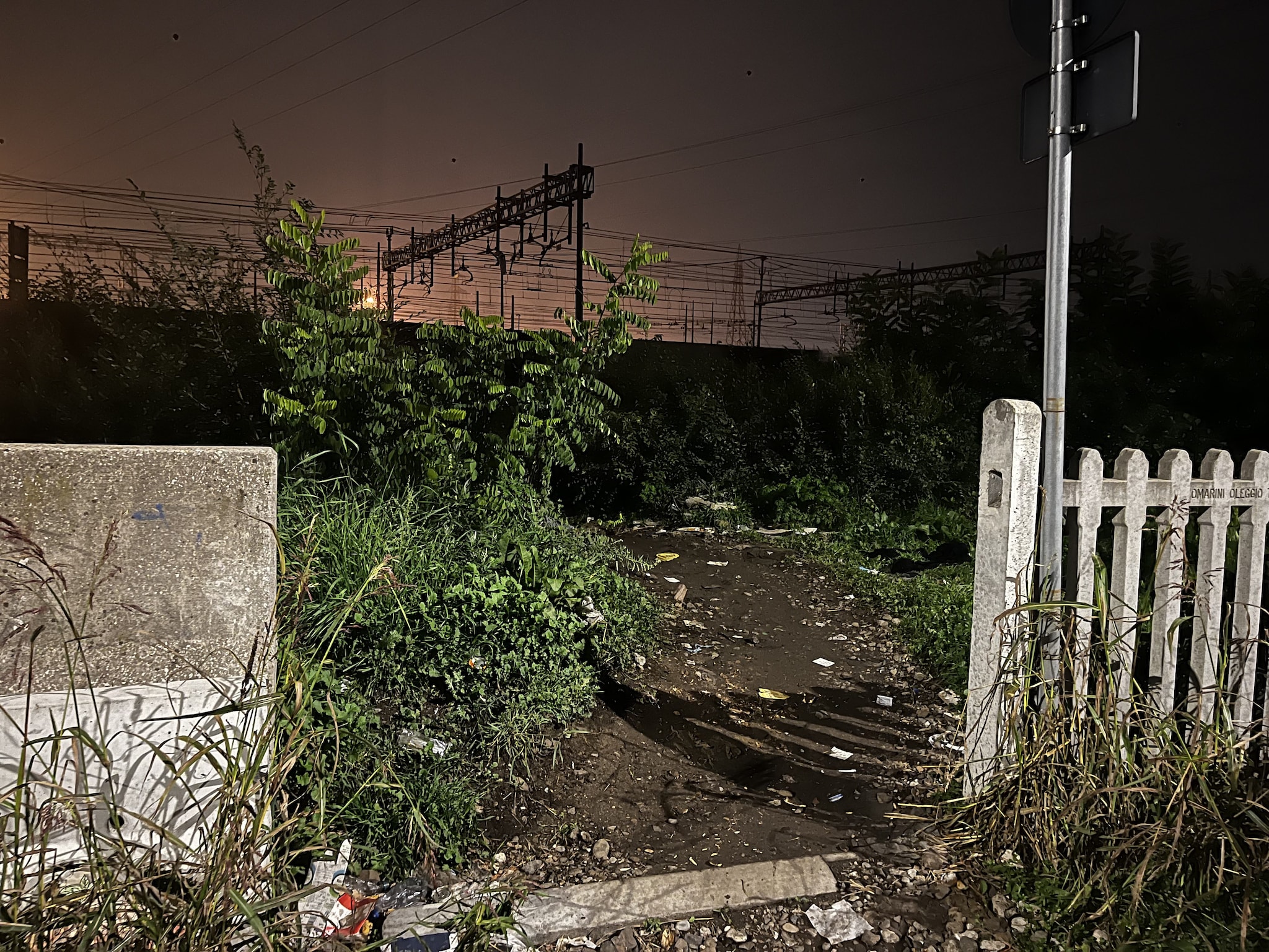 Uno degli ingressi che porta nel bosco della droga di Rogoredo – Credits: Giulia Ghirardi (Fanpage.it)