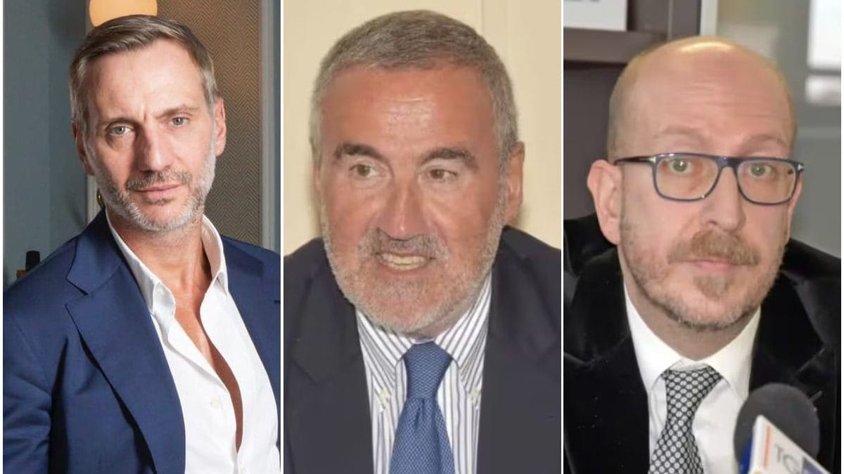 Cristiano D’Arena (a sinistra), Mario Venditti (al centro) e Paolo Mazza (a destra)