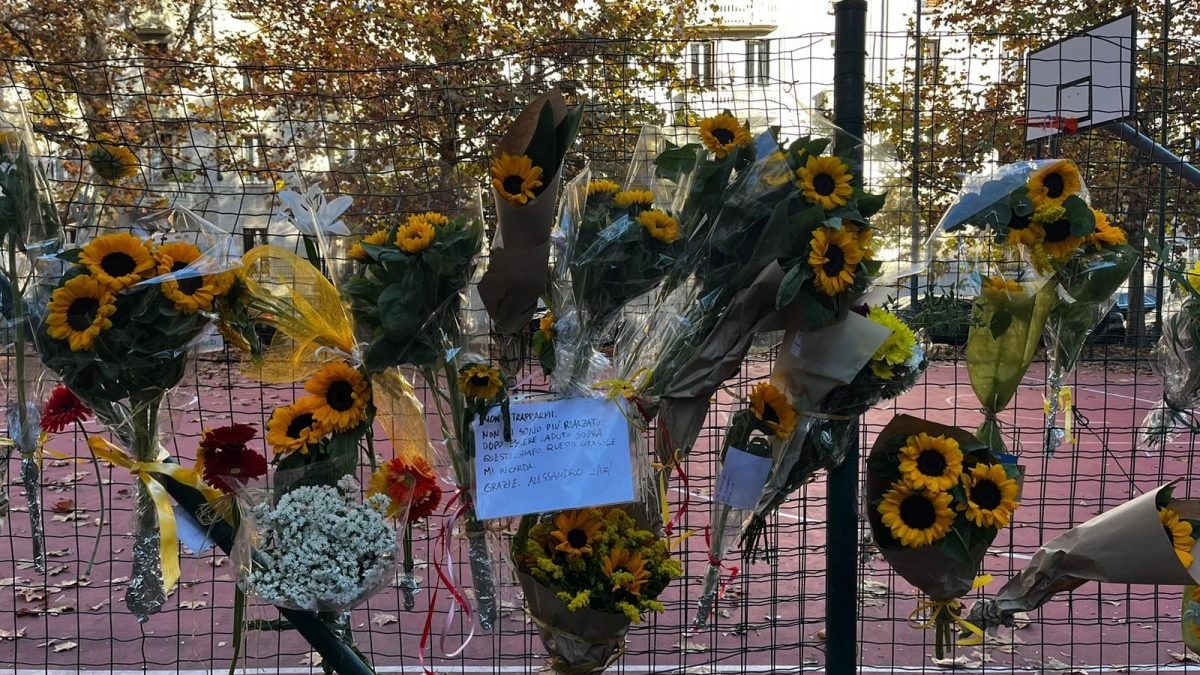 I girasoli apparsi fuori dal campetto di basket (Fonte: Giulia Ghirardi Fanpage.it)