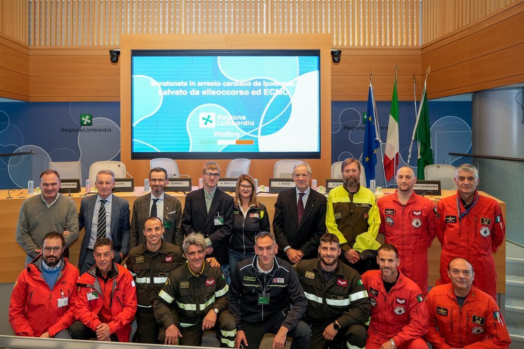 I soccorritori con Jiri Marzi