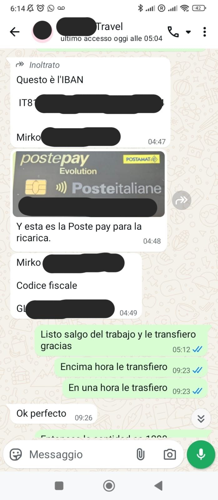 Conversazione di Anabela con Mirko