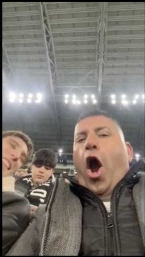 L’esultanza di Vittorio Cera allo stadio di Torino