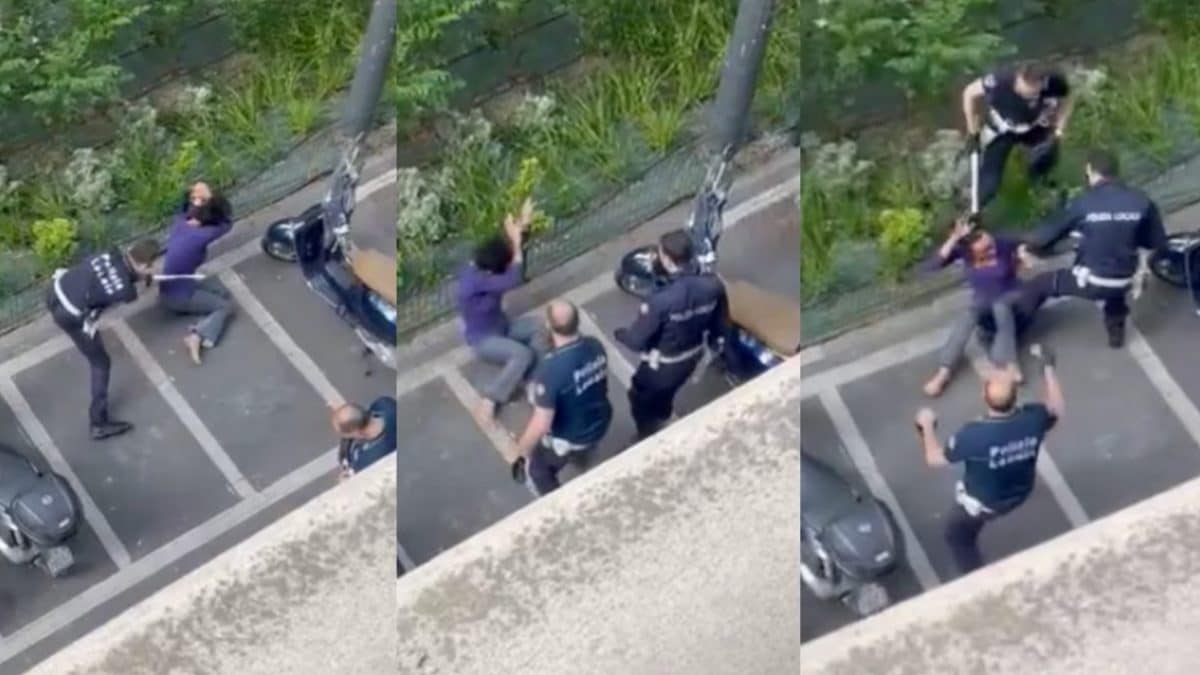 Alcuni frame del video che ha ripreso l’aggressione ai danni di Bruna