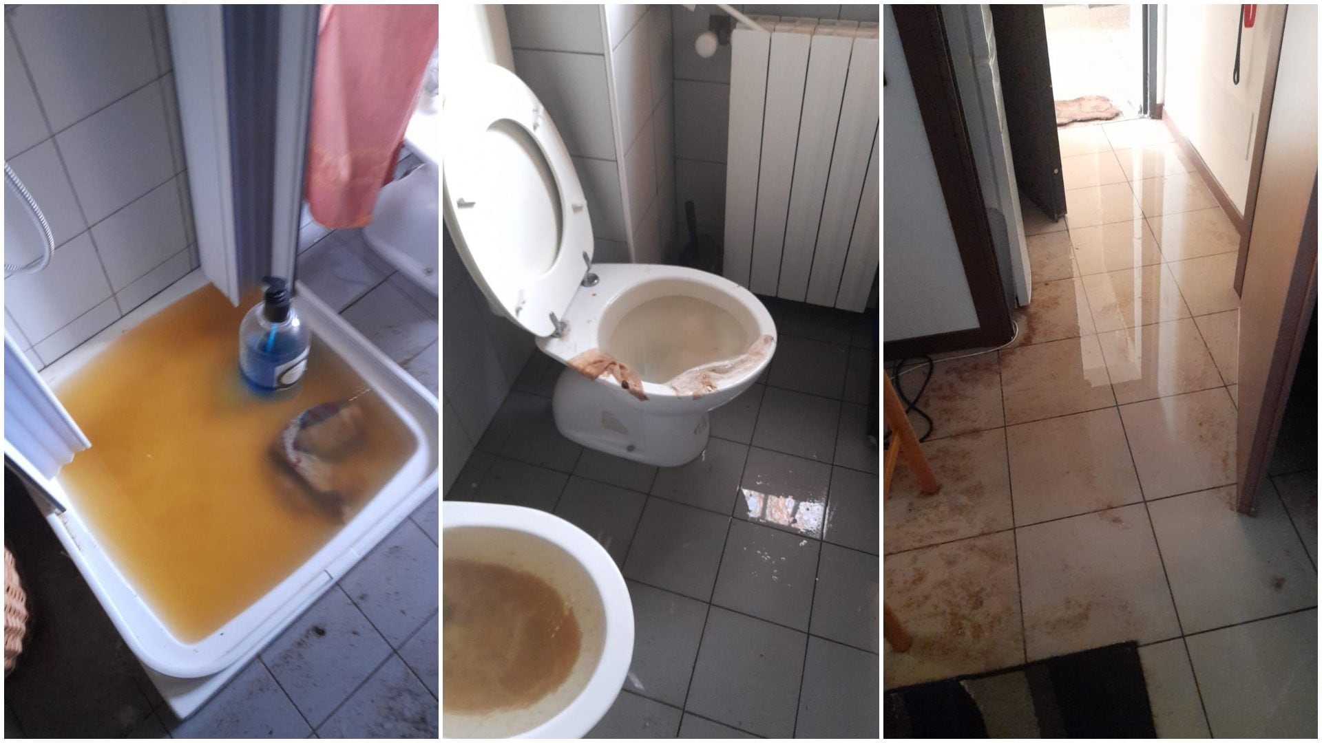 L’appartamento di Mirco Braga dopo il secondo danno idraulico