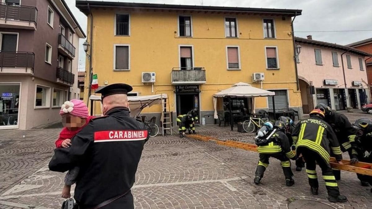 I vigili del fuoco a Castrezzato