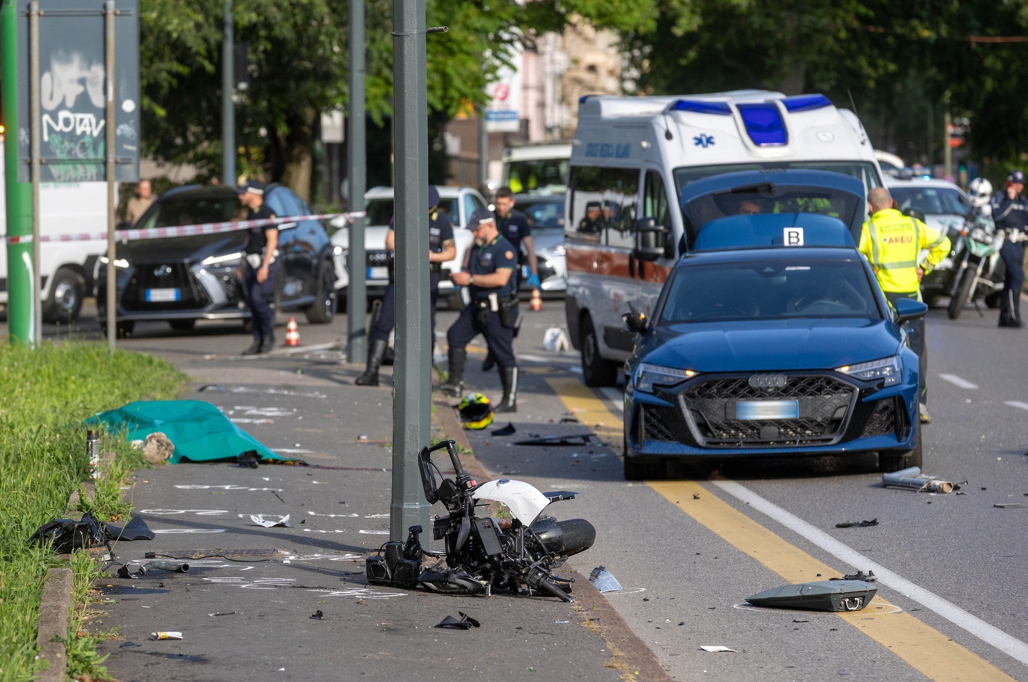 L’incidente in viale Marche