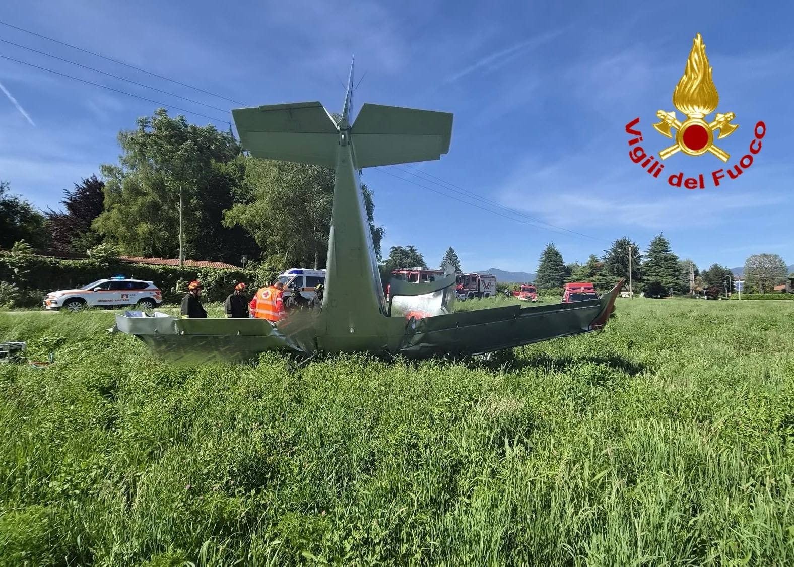 L’aereo da turismo precipitato