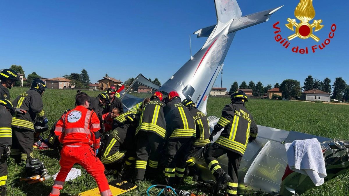 L’aereo caduto a Lurate Caccivio