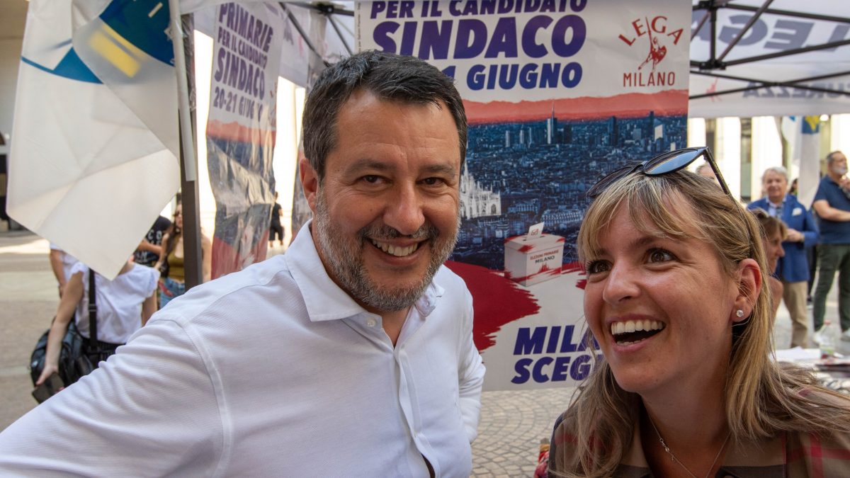 Matteo Salvini e Silvia Sardone (foto da LaPresse)