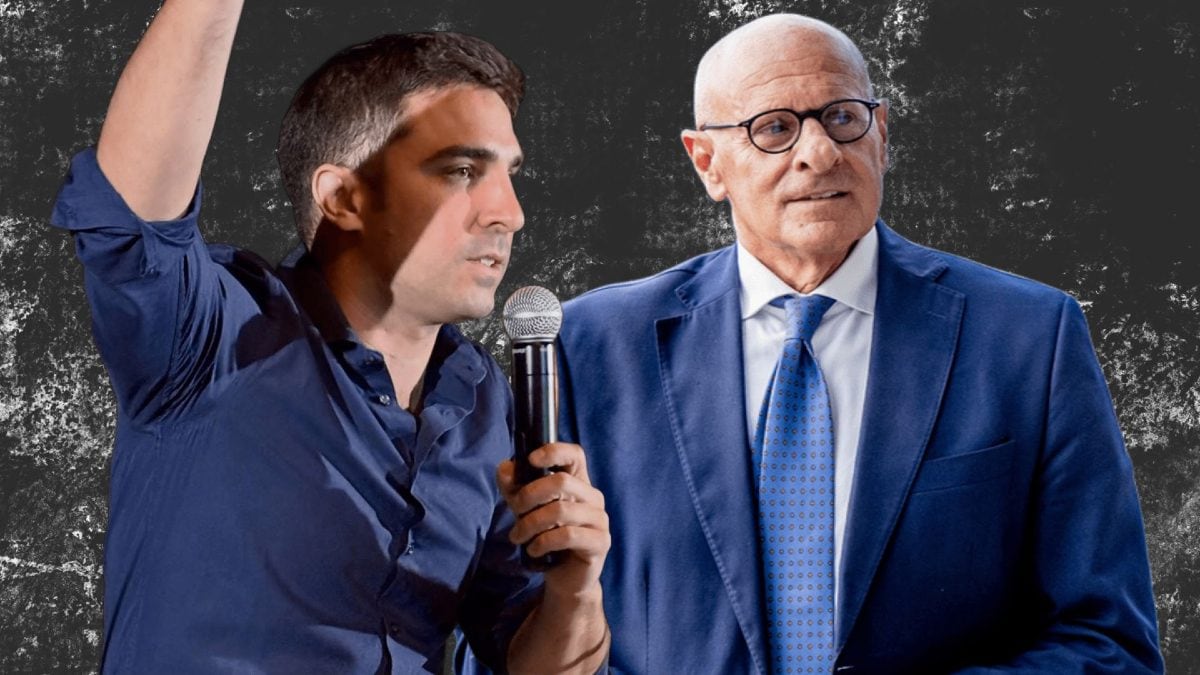 A sinistra Lorenzo Pacini (Pd), a destra Fabio Rampelli (FdI)
