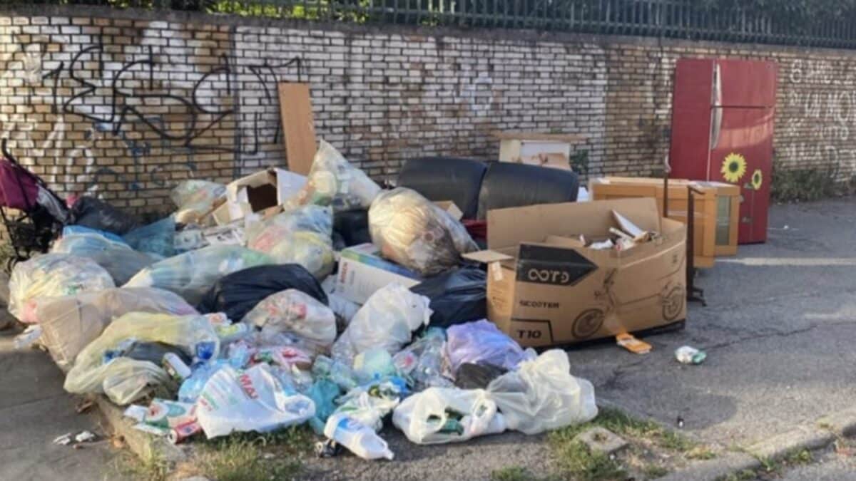 Frigorifero e altri rifiuti ingombranti abbandonati in via Rizzoli a Crescenzago