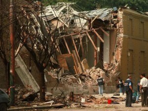 Via Palestro dopo la strage mafiosa