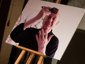 Nella camera ardente di Dario Fo al Piccolo Teatro Strehler di Milano (@Piero Cruciatti/LaPresse)